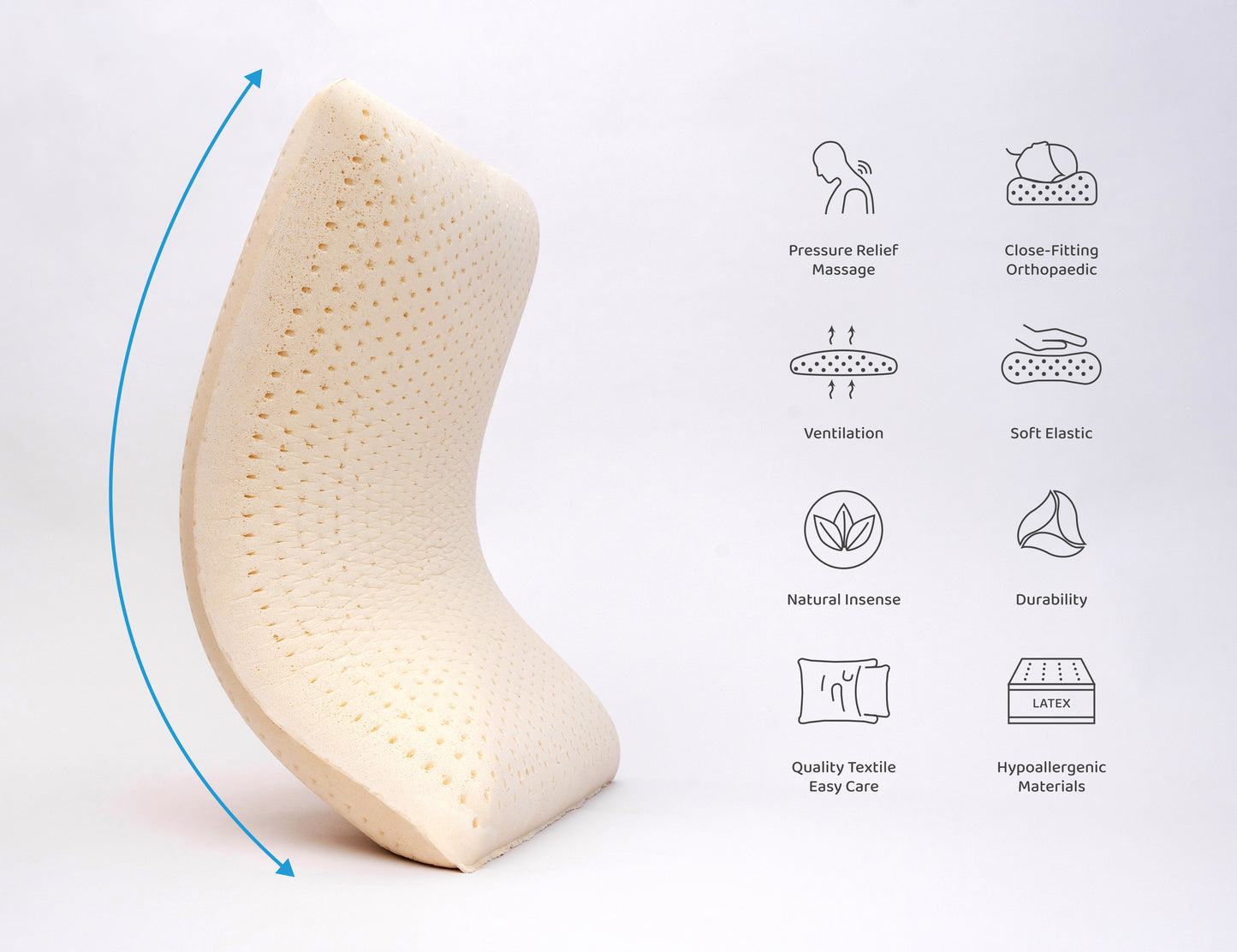 Standard Size Natural Latex Pillow