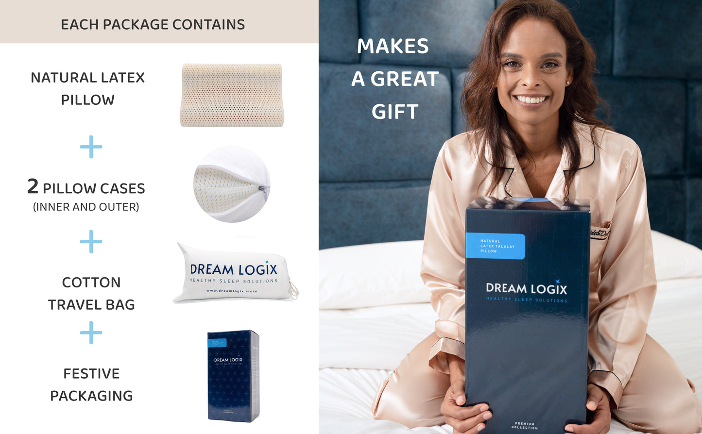 Standard Size Natural Latex Pillow