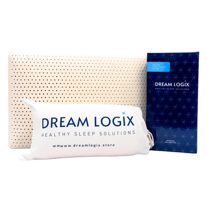 Queen Size Medium Loft Natural Talalay Latex Pillow for Cooling Comfort & Balanced Support