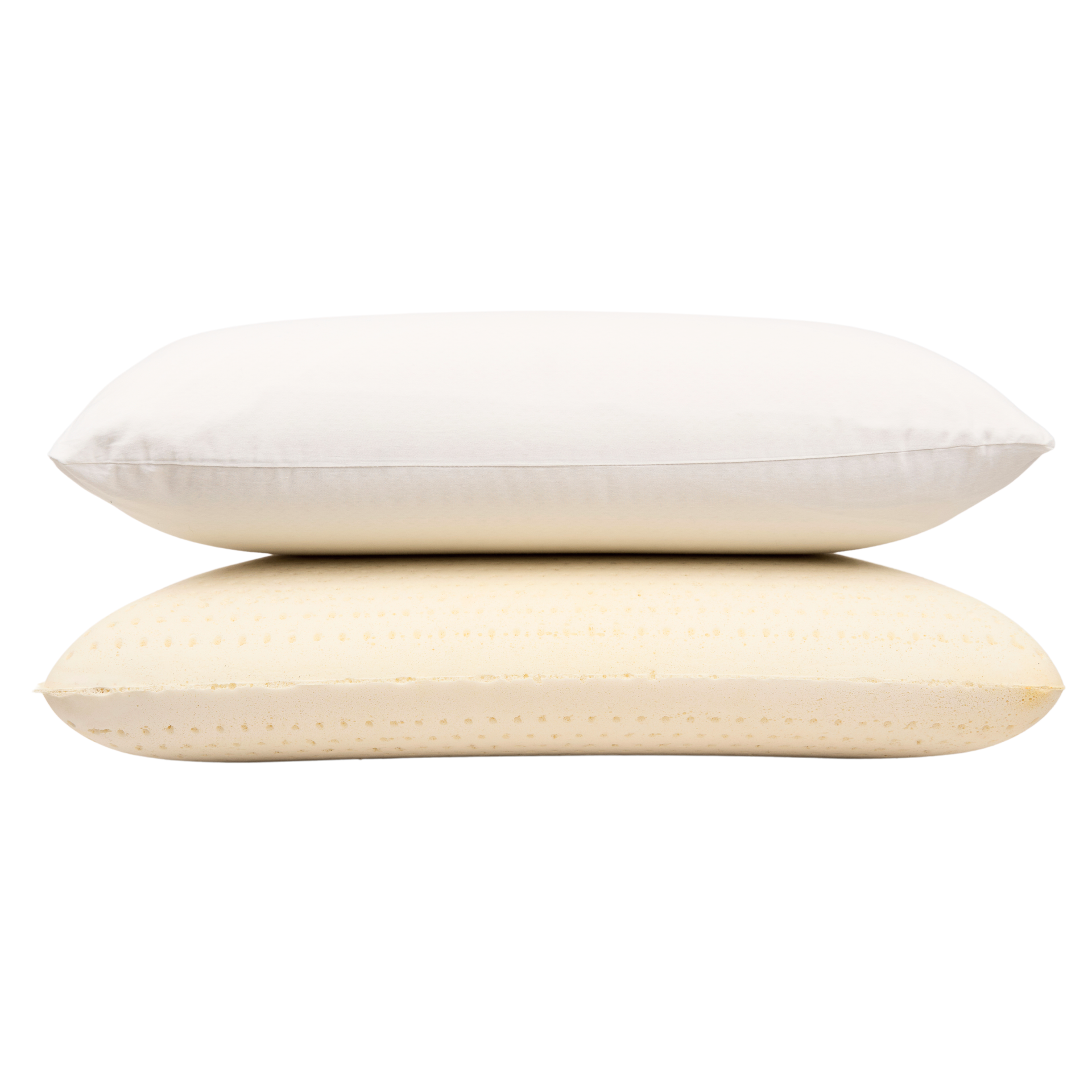 King Size Set of 2 Natural Latex Pillows - Hypoallergenic